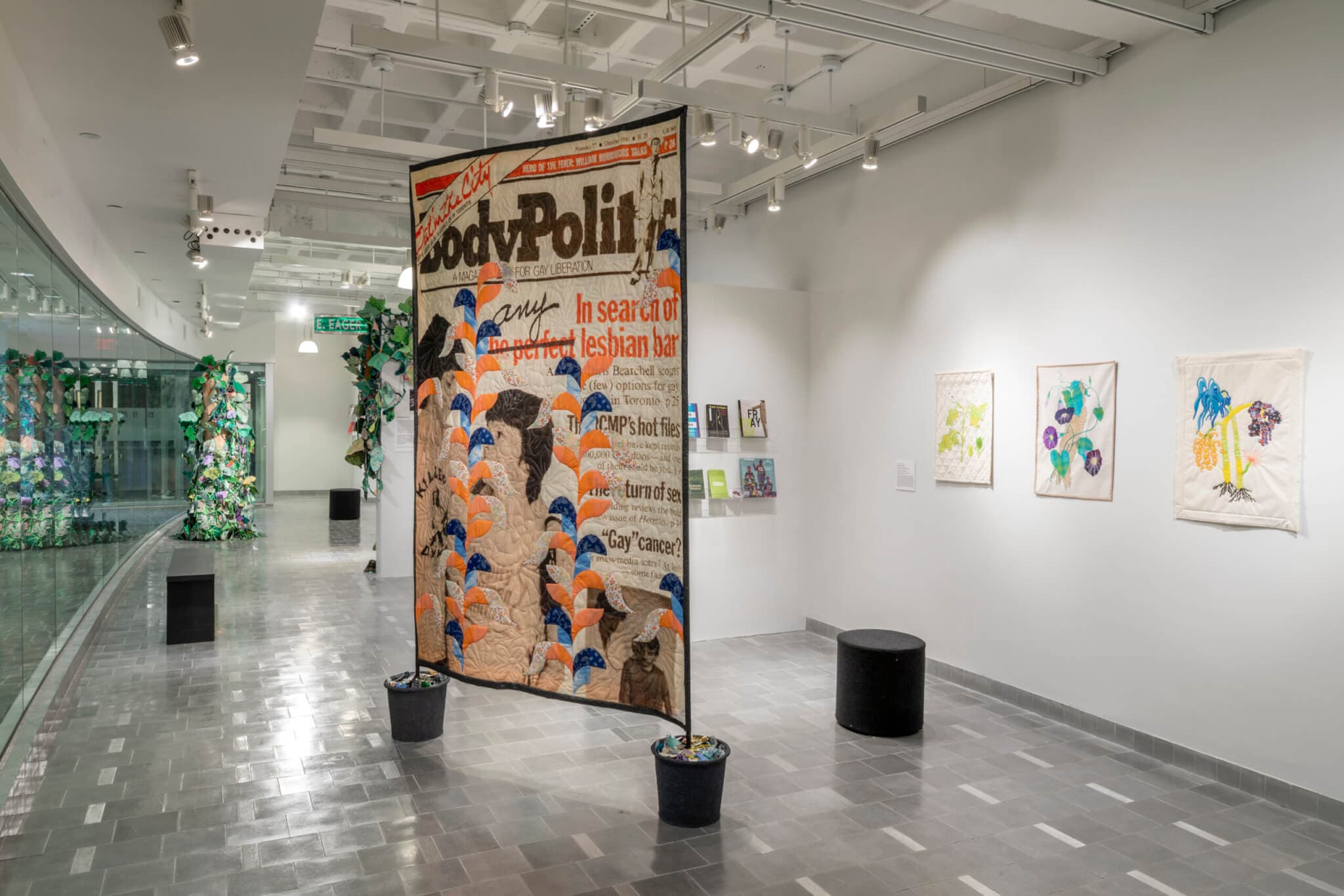 A display of the cover of a Canadian queer magazine, Body Politic.